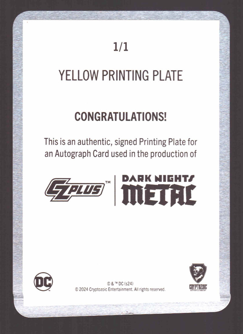 2024 CZX Dark Nights Metal Printing Plate Autograph Card Tynion IV / John Ramita - TvMovieCards.com