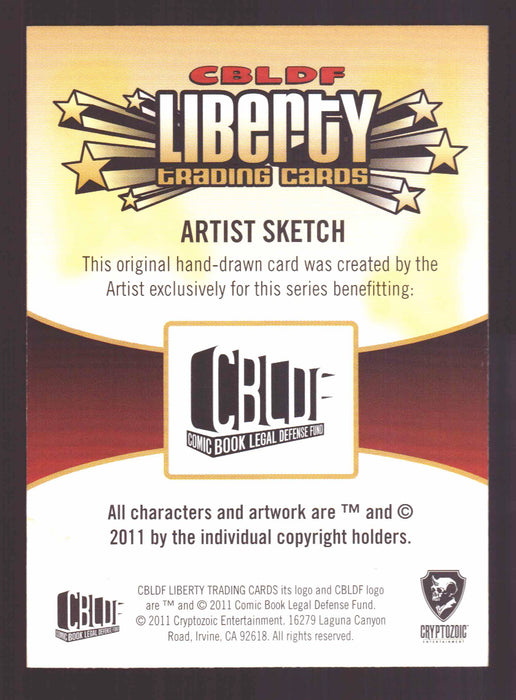 2011 Cryptozoic CBLDF Liberty Artist Sketch Card by Christian James Thomas   - TvMovieCards.com