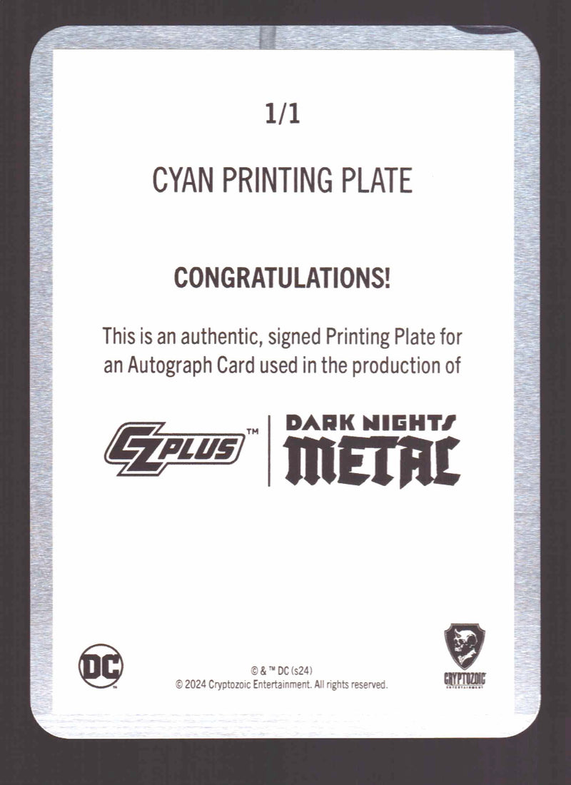 2024 CZX Dark Nights Metal Printing Plate Autograph Card John Ramita Jr / Danny - TvMovieCards.com