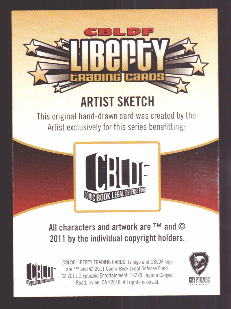 2011 Cryptozoic CBLDF Liberty Artist Sketch Card by Elliot Fernandez - TvMovieCards.com