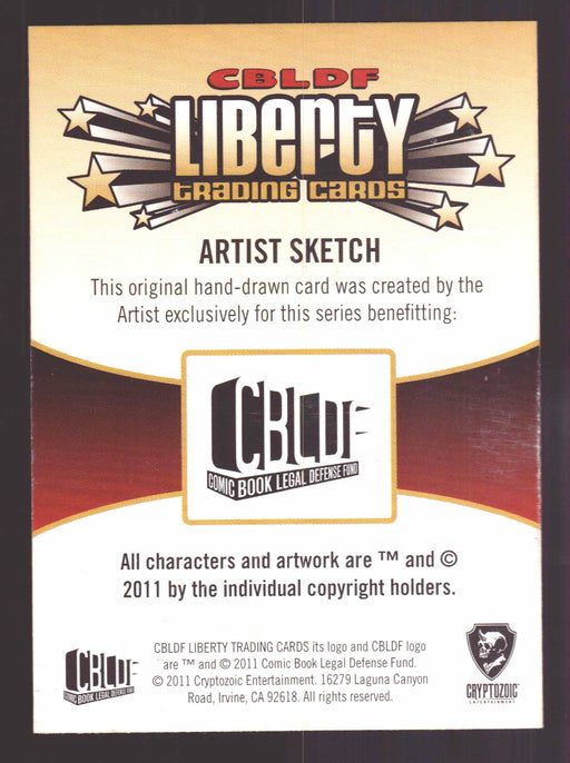 2011 Cryptozoic CBLDF Liberty Artist Sketch Card by Elliot Fernandez - TvMovieCards.com