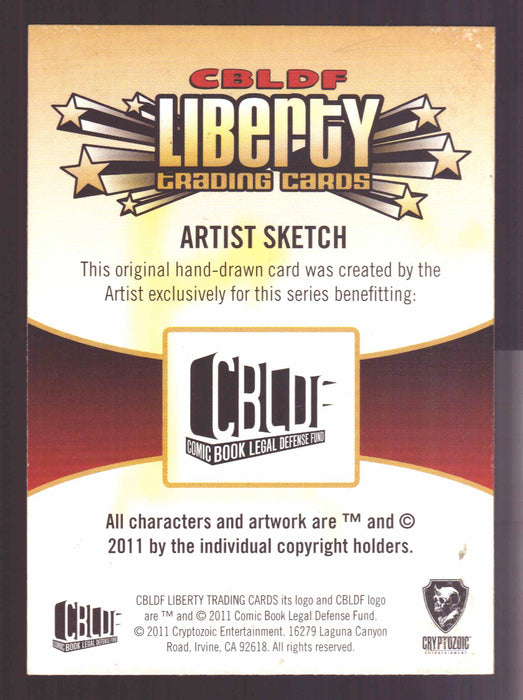 2011 CBLDF Comic Book Legal Defense Fund Liberty Artist Sketch Trading Card - TvMovieCards.com