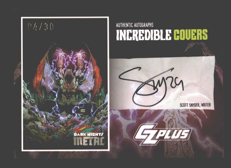 2024 CZX Dark Nights Metal Autograph Card Scott Snyder DNM3-SS Incredible Covers - TvMovieCards.com