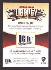 2011 Cryptozoic CBLDF Liberty Artist Sketch Card by Paul Fricke   - TvMovieCards.com