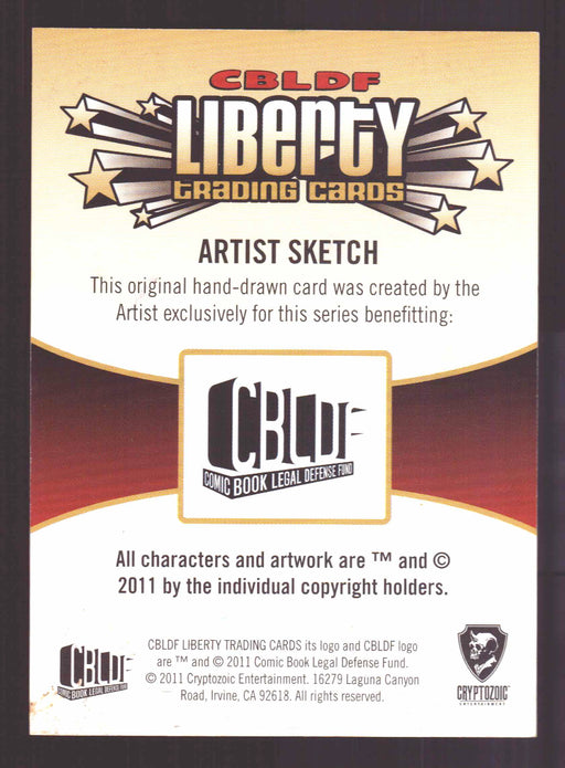 2011 Cryptozoic CBLDF Liberty Artist Sketch Card by Paul Fricke   - TvMovieCards.com