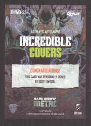 2024 CZX Dark Nights Metal Autograph Card Scott Snyder DNM3-SS Incredible Covers - TvMovieCards.com