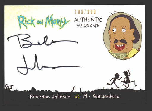 2019 Rick and Morty Season 2 BJ-MG Brandon Johnson Mr. Goldenfold Autograph Card   - TvMovieCards.com