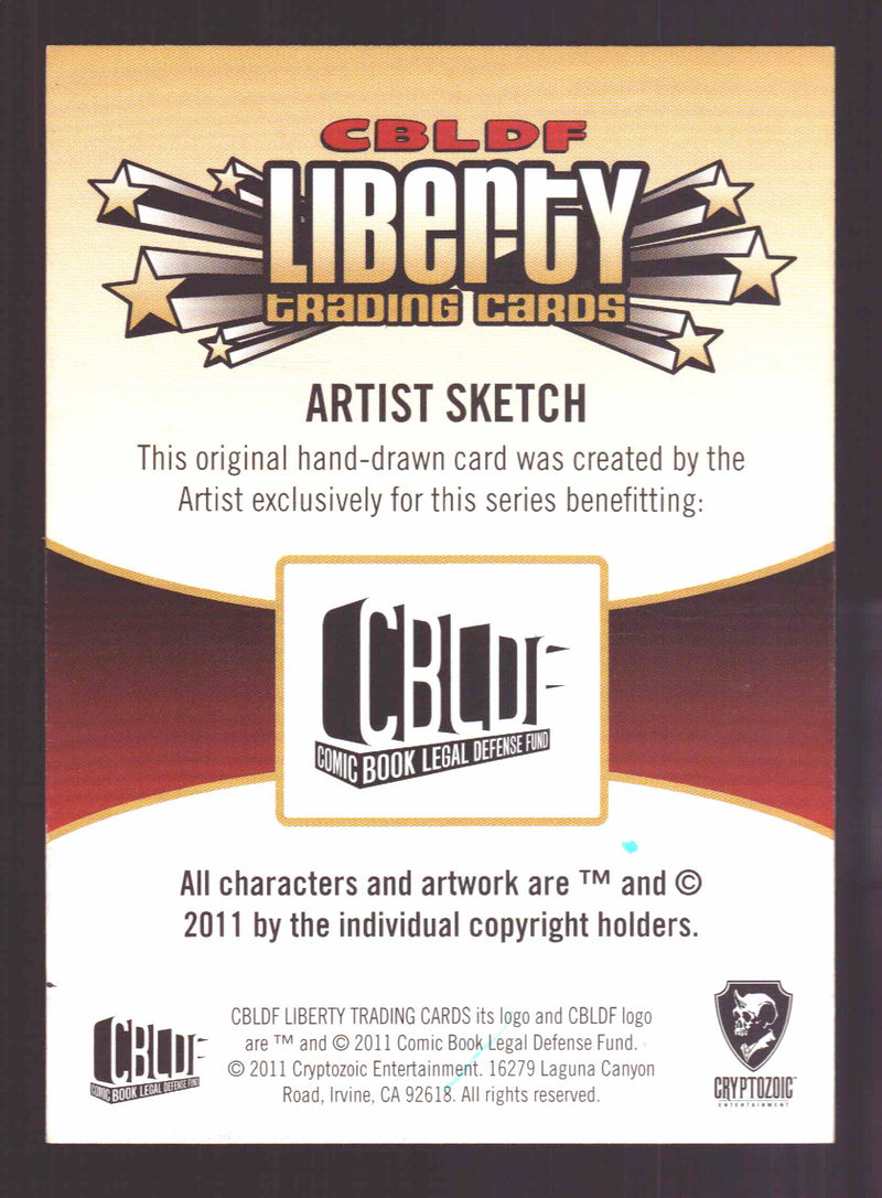 2011 CBLDF Comic Book Legal Defense Fund Liberty Usagi Yojimbo Sketch Card   - TvMovieCards.com