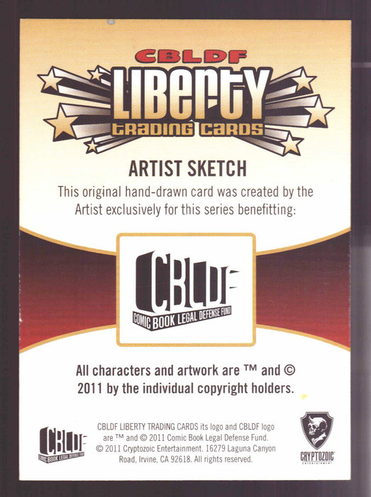 2011 Cryptozoic CBLDF Liberty Artist Sketch Card Bone by Jerry Fleming - TvMovieCards.com