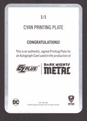 2024 CZX Dark Nights Metal Printing Plate Autograph Card Greg Capullo / Jonathan - TvMovieCards.com