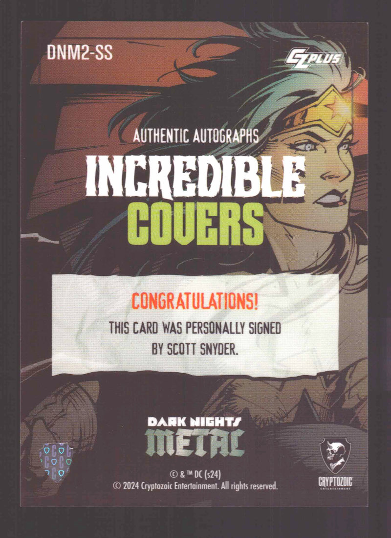 2024 CZX Dark Nights Metal Autograph Card Scott Snyder DNM2-SS Incredible Covers - TvMovieCards.com