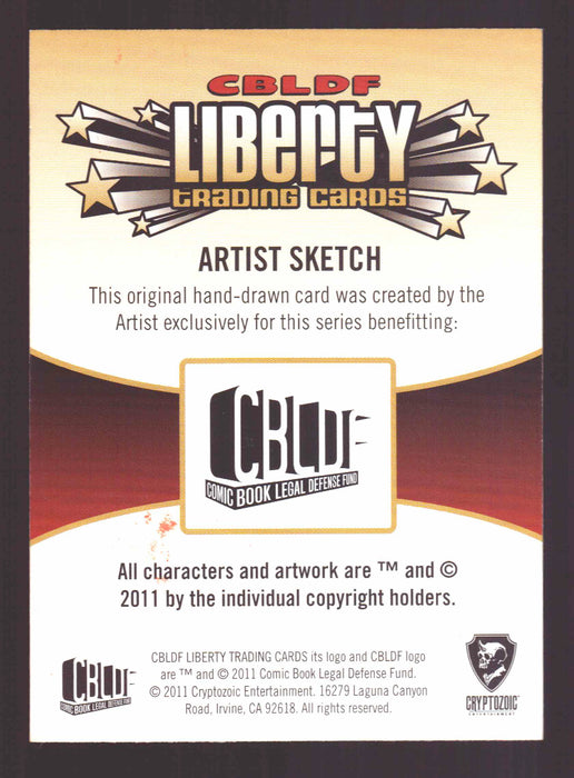 2011 CBLDF Comic Book Legal Defense Fund Liberty Artist Sketch Trading Card   - TvMovieCards.com