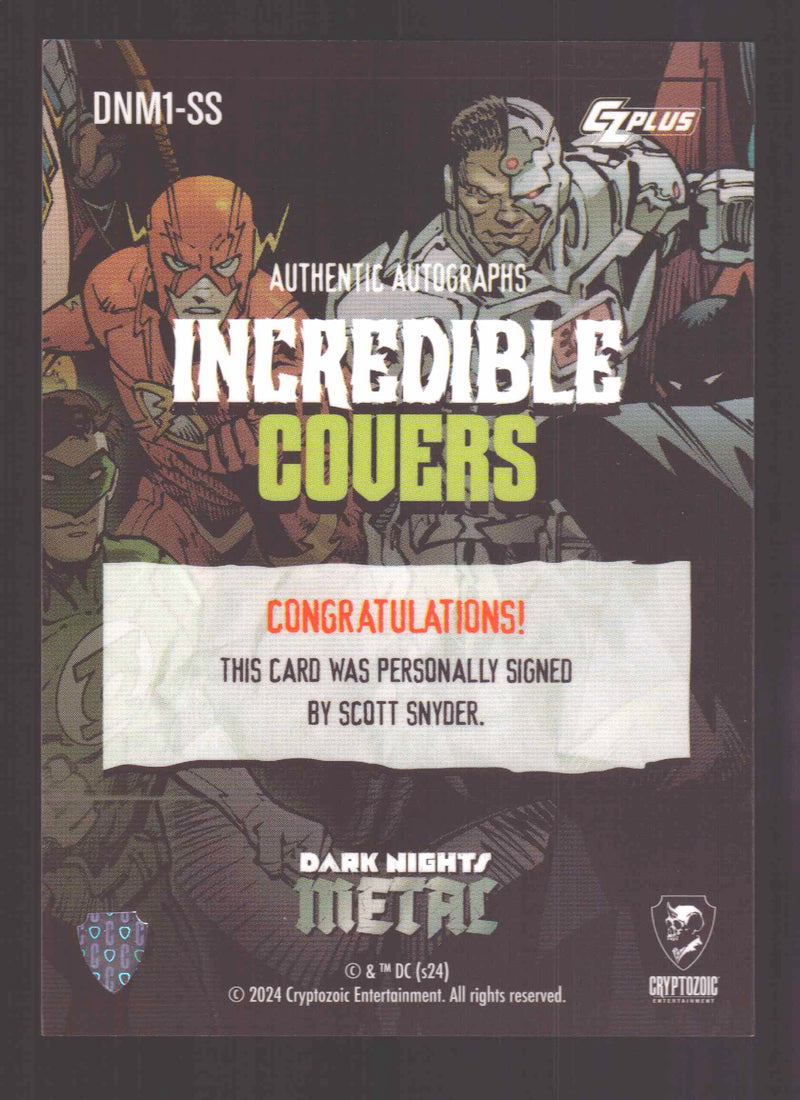 2024 CZX Dark Nights Metal Autograph Card Scott Snyder DNM1-SS Incredible Covers - TvMovieCards.com
