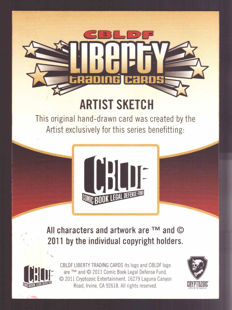 2011 Cryptozoic CBLDF Liberty Artist Sketch Card Bone by Jerry Fleming - TvMovieCards.com