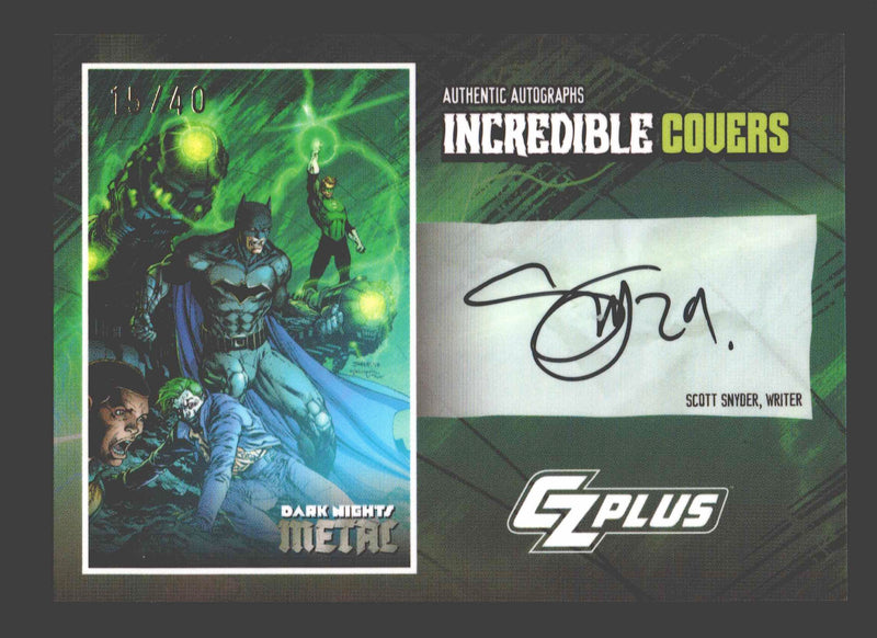 2024 CZX Dark Nights Metal Autograph Card Scott Snyder TC-SS Incredible Covers - TvMovieCards.com