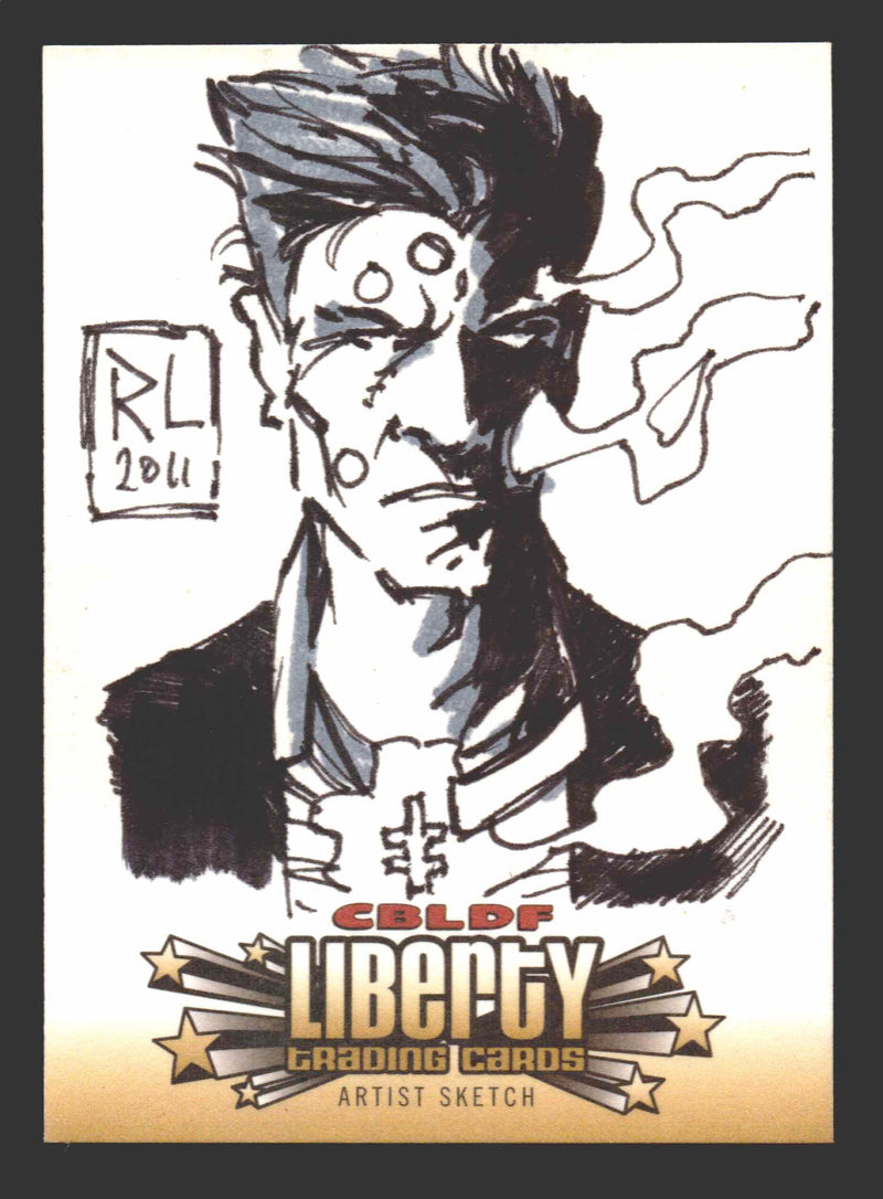 2011 Cryptozoic CBLDF Liberty Artist Sketch Card by Ross Leach   - TvMovieCards.com