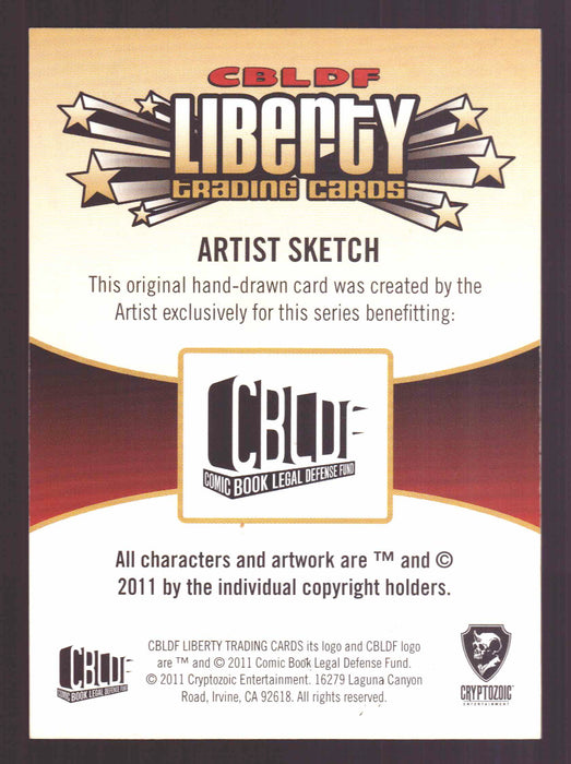 2011 Cryptozoic CBLDF Liberty Artist Sketch Trading Card by George Deep - TvMovieCards.com