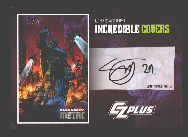 2024 CZX Dark Nights Metal Autograph Card Scott Snyder TF-SS Incredible Covers - TvMovieCards.com