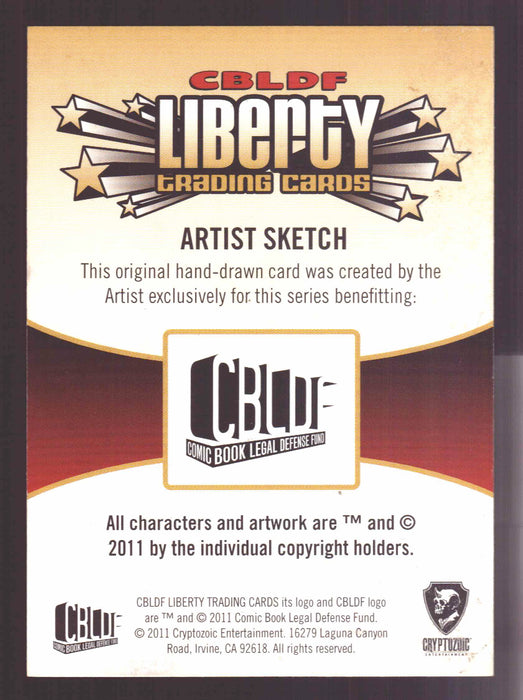2011 CBLDF Comic Book Legal Defense Fund Liberty Artist Sketch Trading Card - TvMovieCards.com