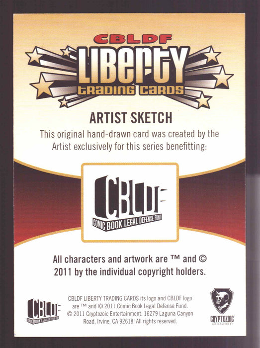 2011 Cryptozoic CBLDF Liberty Artist Sketch Card Bone by Jerry Fleming - TvMovieCards.com