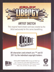 2011 Cryptozoic CBLDF Liberty Artist Sketch Card Bone by Vince Sunico - TvMovieCards.com