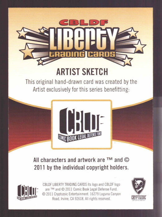 2011 Cryptozoic CBLDF Liberty Artist Sketch Card Bone by Jerry Fleming - TvMovieCards.com