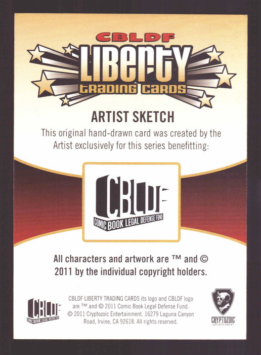 2011 Cryptozoic CBLDF Liberty Artist Sketch Trading Card by Danielle Soloud   - TvMovieCards.com