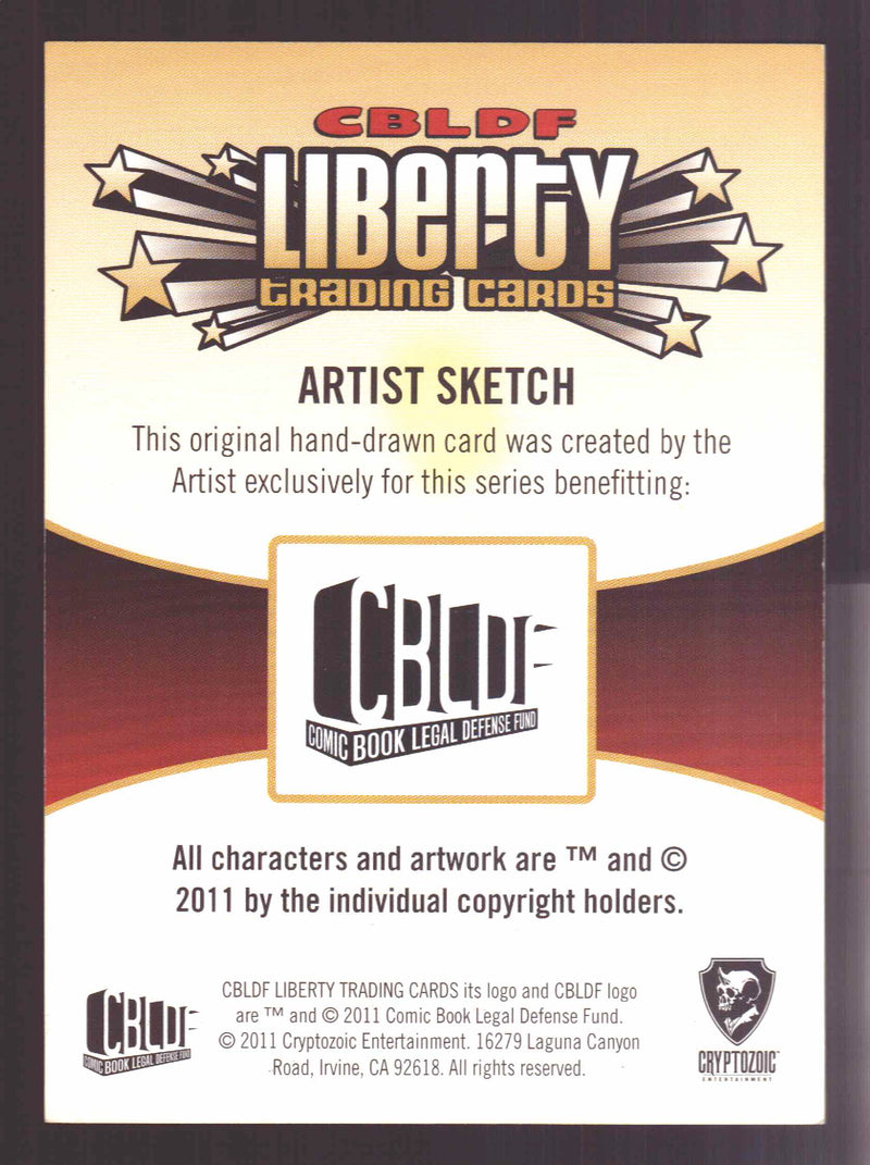 2011 Cryptozoic CBLDF Liberty Artist Sketch Card Bone by Larry Marder - TvMovieCards.com