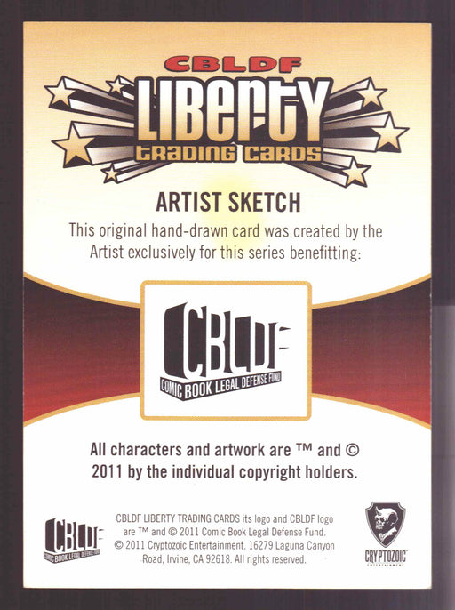 2011 Cryptozoic CBLDF Liberty Artist Sketch Card Bone by Larry Marder - TvMovieCards.com