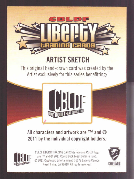 2011 Cryptozoic CBLDF Liberty Artist Sketch Card Bone by Jerry Fleming - TvMovieCards.com