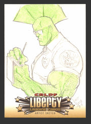 2011 Cryptozoic CBLDF Liberty Artist Sketch Card Bone by Vince Sunico   - TvMovieCards.com