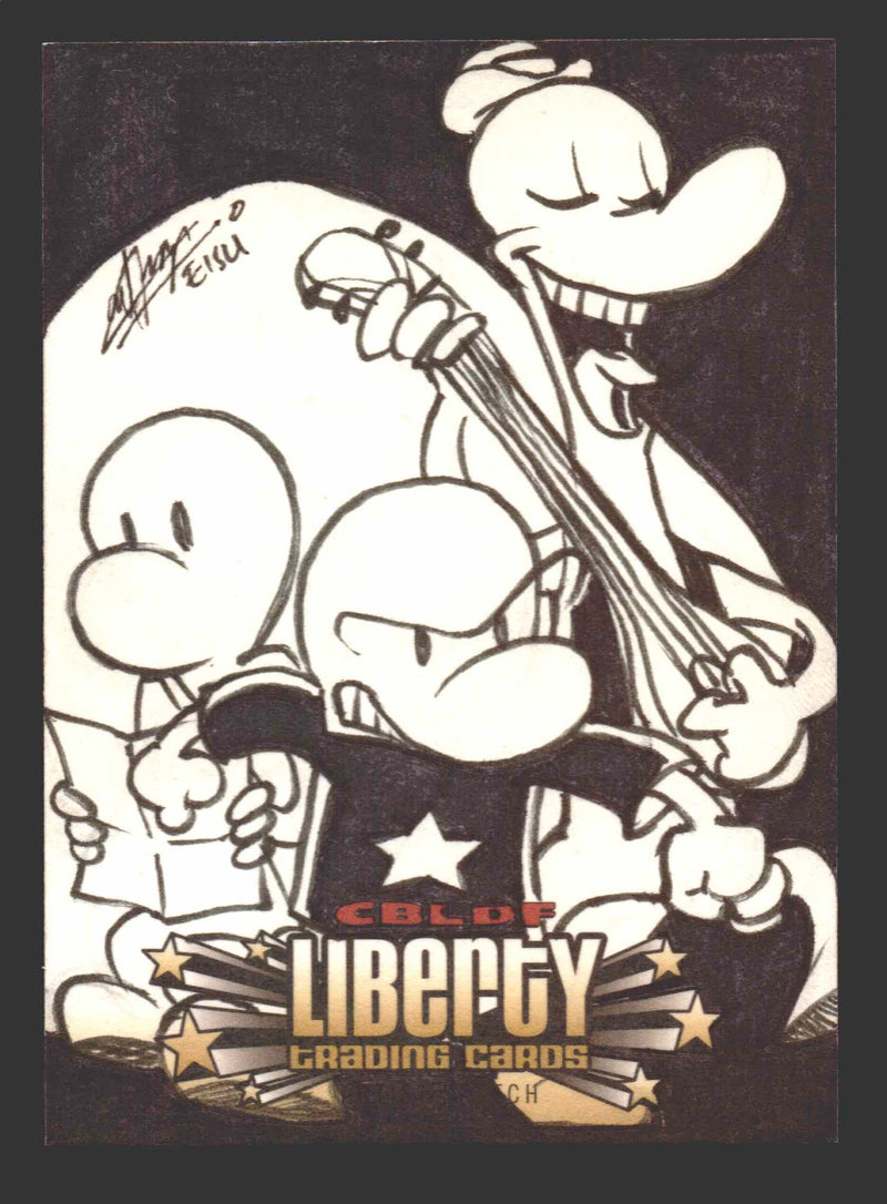 2011 Cryptozoic CBLDF Liberty Artist Sketch Card Bone by Remy "Eisu" Mokhtar   - TvMovieCards.com