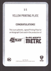 2024 CZX Dark Nights Metal Printing Plate Autograph Card Greg Capullo / J Glapio - TvMovieCards.com