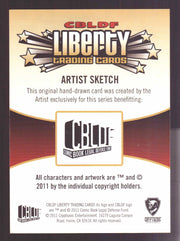 2011 Cryptozoic CBLDF Liberty Artist Sketch Card by Victor "Victomon" Rodriguez - TvMovieCards.com