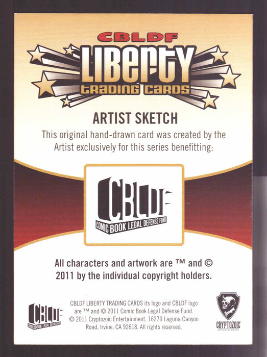 2011 Cryptozoic CBLDF Liberty Artist Sketch Card Bone by Jerry Fleming - TvMovieCards.com