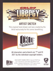 2011 Cryptozoic CBLDF Liberty Artist Sketch Card Bone by Vince Sunico   - TvMovieCards.com