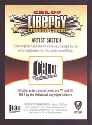 2011 CBLDF Comic Book Legal Defense Fund Liberty Usagi Yojimbo Sketch Card   - TvMovieCards.com