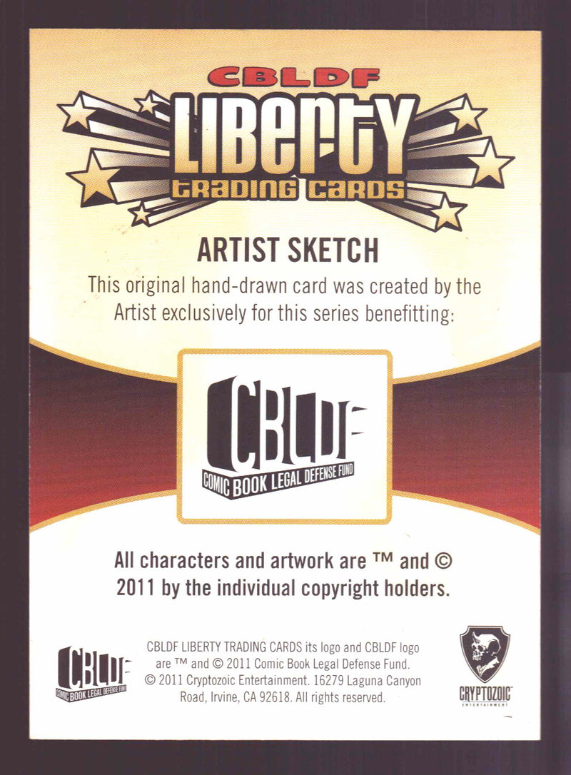 2011 CBLDF Comic Book Legal Defense Fund Liberty Usagi Yojimbo Sketch Card   - TvMovieCards.com
