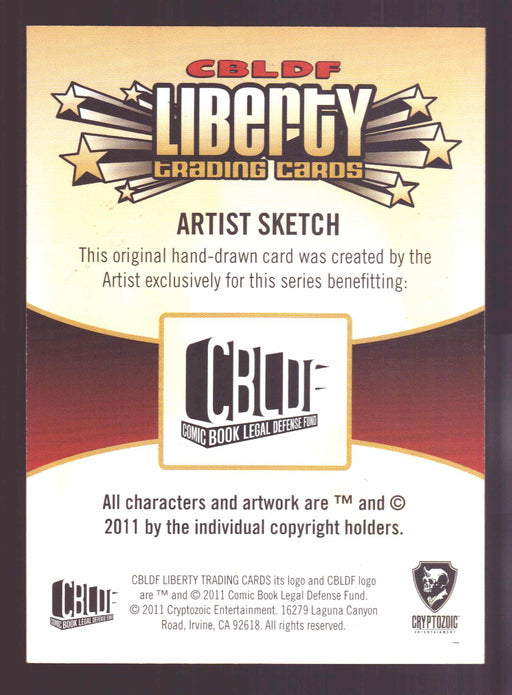 2011 CBLDF Comic Book Legal Defense Fund Liberty Usagi Yojimbo Sketch Card   - TvMovieCards.com