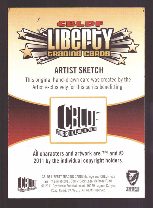 2011 CBLDF Comic Book Legal Defense Fund Liberty Artist Sketch Trading Card   - TvMovieCards.com