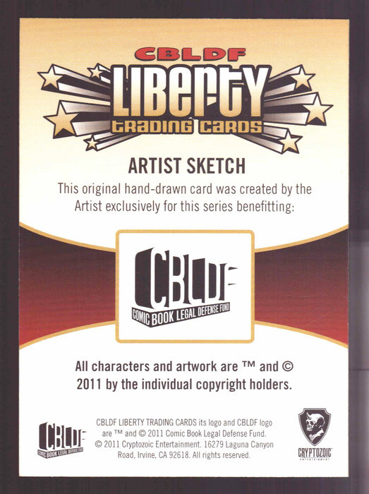 2011 Cryptozoic CBLDF Liberty Artist Sketch Card Bone by Jerry Fleming - TvMovieCards.com