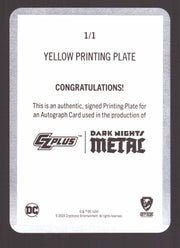 2024 CZX Dark Nights Metal Printing Plate Autograph Card Greg Capullo / J Glapio - TvMovieCards.com
