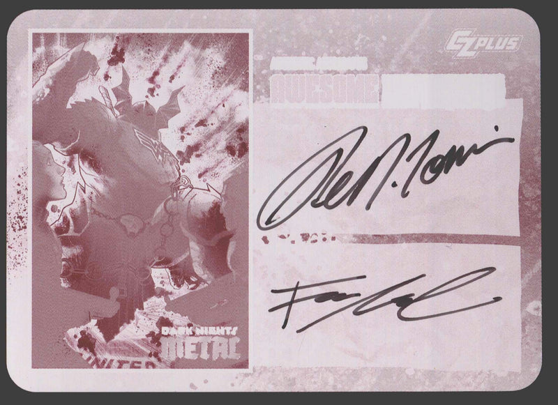 2024 CZX Dark Nights Metal Printing Plate Autograph Card Peter J Tomasi / Manapu - TvMovieCards.com