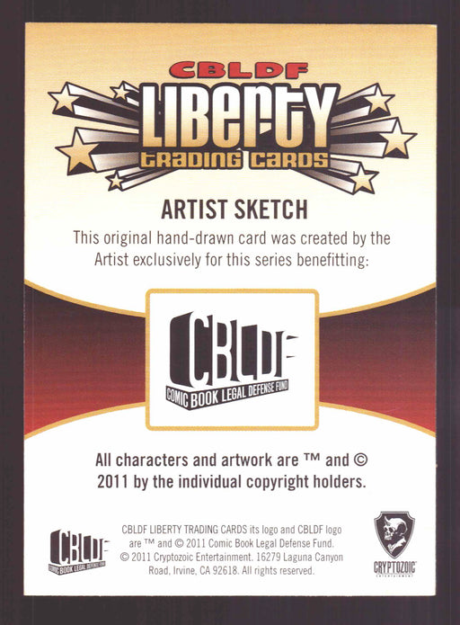 2011 Cryptozoic CBLDF Liberty Artist Sketch Card Bone by Vince Sunico   - TvMovieCards.com