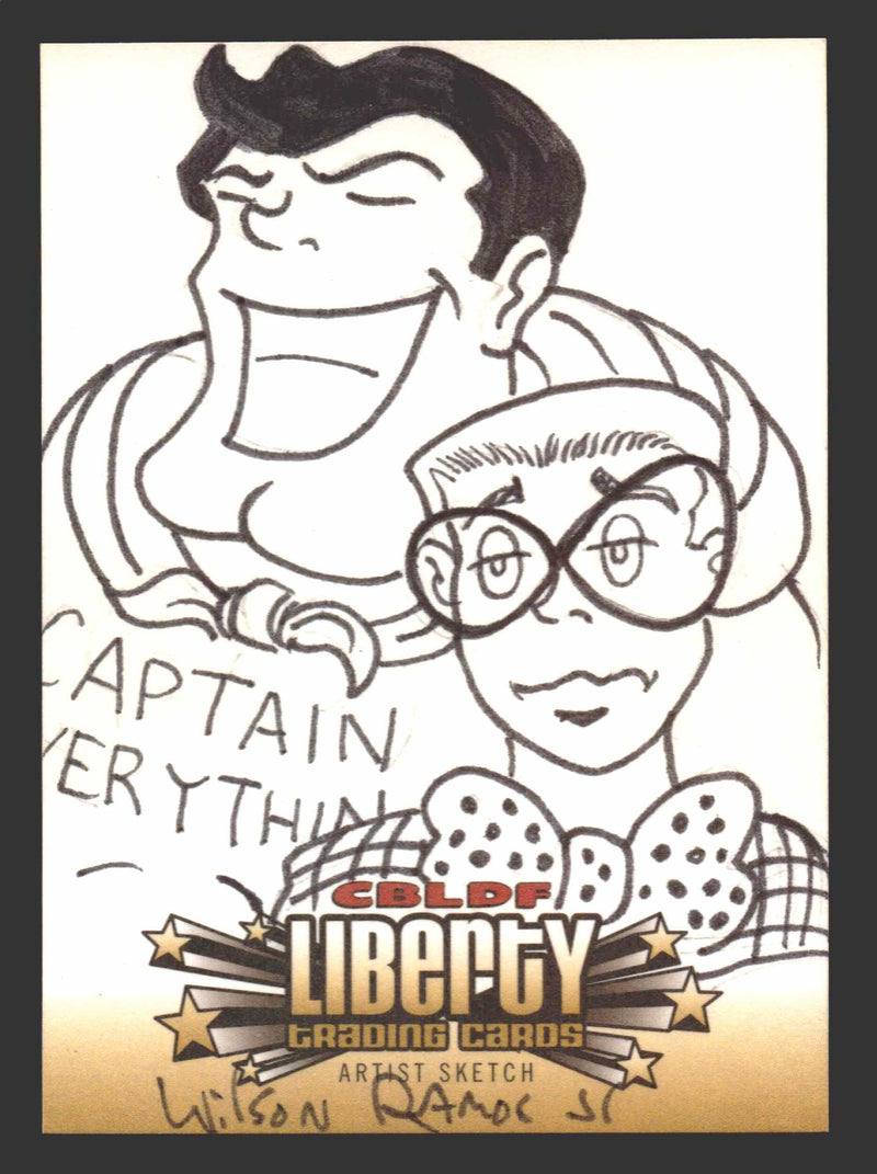 2011 Cryptozoic CBLDF Liberty Artist Sketch Card by Wilson Ramos Jr - TvMovieCards.com