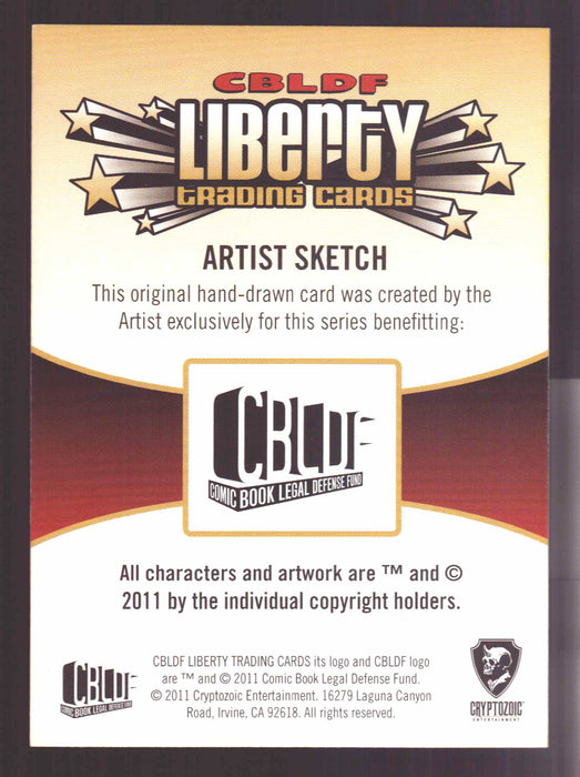 2011 Cryptozoic CBLDF Liberty Artist Sketch Card Bone by Jerry Fleming - TvMovieCards.com