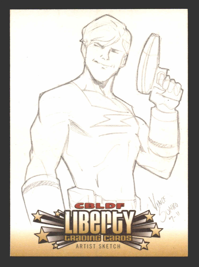 2011 Cryptozoic CBLDF Liberty Artist Sketch Card by Vince Sunico - TvMovieCards.com