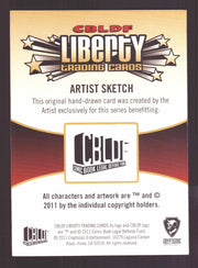 2011 Cryptozoic CBLDF Liberty Artist Sketch Card by Dave Losso   - TvMovieCards.com