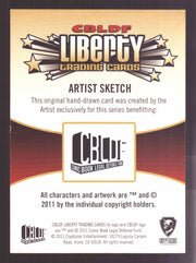 2011 Cryptozoic CBLDF Liberty Artist Sketch Card by Vince Sunico - TvMovieCards.com