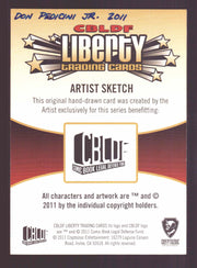 2011 Cryptozoic CBLDF Liberty Artist Sketch Card by Don Pedicini Jr   - TvMovieCards.com